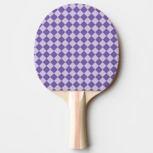 Lila Diamantmuster mit Schachbrettmuster Tischtennis Schläger