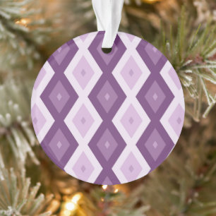 Lila Diamantmuster Ornament