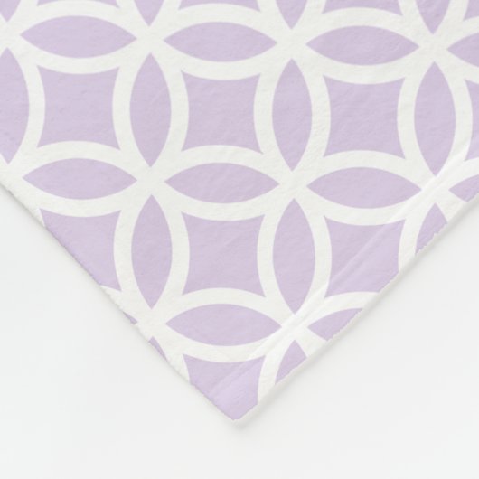 Lila Diamantmuster Personalisiert Fleece Blankon (Ecke)