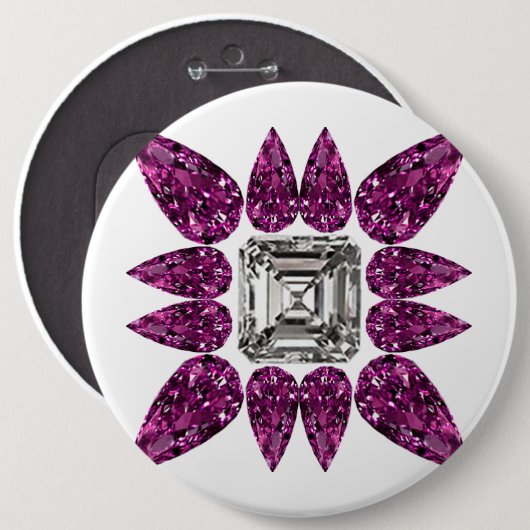 Lila Diamond Button (Vorne & Hinten)