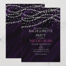 Lila & Diamond Glamour Sparkle Party Einladungen