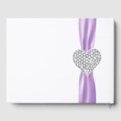 Lila Diamond Heart Wedbook Gästebuch (Rückseite)