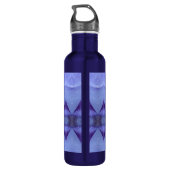 Lila Diamond Ikat Yoga Mat Edelstahlflasche (Rückseite)