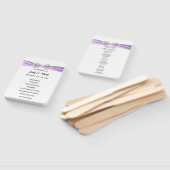 Lila Diamond Infinity Wedding Program Fans Fächer (Non-assembled)