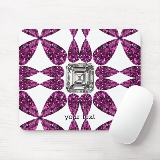 Lila Diamond Mousepad (Mit Mouse)