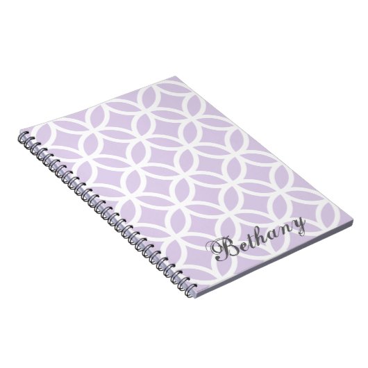 Lila Diamond-Muster-Personalisiert-Notebook Notizblock (Rechte Seite)