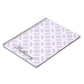 Lila Diamond-Muster-Personalisiert-Notebook Notizblock (Linke Seite)