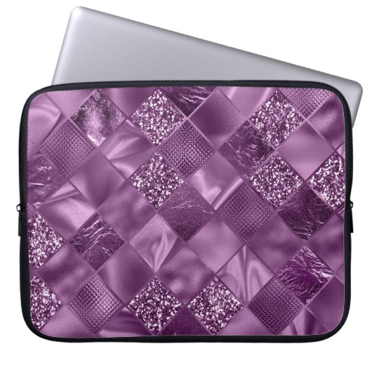 LILA DIAMOND SHIMMER DIAMOND PATTERN LAPTOPSCHUTZHÜLLE (Vorderseite)