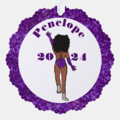 Lila & Diamonds Dancer Ornament Card Karte (Rückseite)