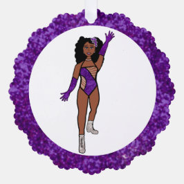 Lila & Diamonds Dancer Ornament Card Karte