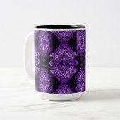 Lila Diamonds Mosaik Tiles Tasse (Vorderseite Links)
