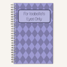 Lila Diamonds My Eyes Only Journal