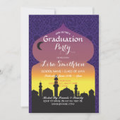 Lila die Abschluss-Party-arabischen Nächte laden Einladung (Vorderseite)