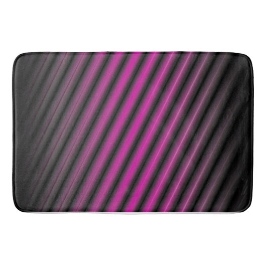 Lila diffuse Linien Badematte (Vorderseite)