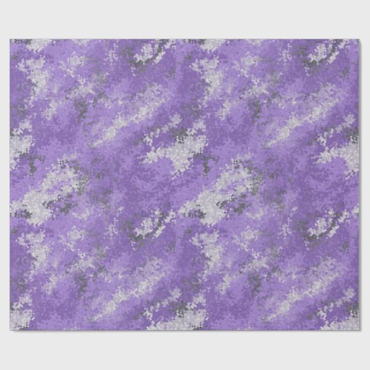 Lila Digi-Camouflage Geschenkpapier (Flach)