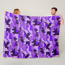 Lila Digital Camouflage Fleece Blanket
