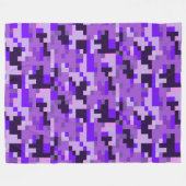 Lila Digital Camouflage Fleece Blanket (Vorderseite (Horizontal))