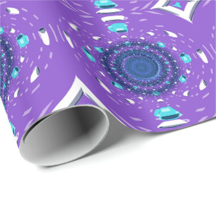 Lila Dimensional Coffee Design Geschenkpapier