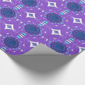 Lila dimensionales Kaffeedesign Geschenkpapier (Ecke)