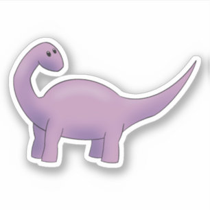 Lila Dino Aufkleber