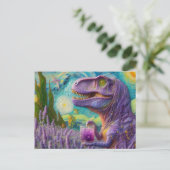 Lila Dino Lavender Lemonade Imitats Van Gogh Postkarte (Stehend Vorderseite)