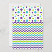 Lila Dinosaur Roar Geburtstagsparty Einladung (Rückseite)