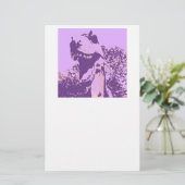 Lila Dinosaur T-Rex Briefpapier (Stehend Vorderseite)