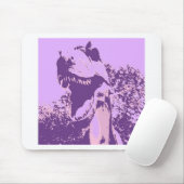 Lila Dinosaur T-Rex Mousepad (Mit Mouse)