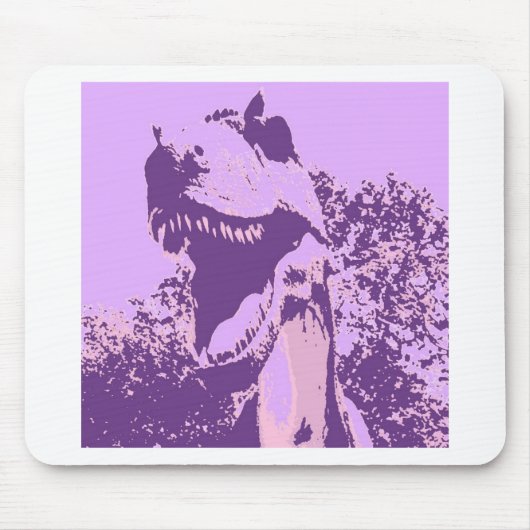 Lila Dinosaur T-Rex Mousepad (Vorne)
