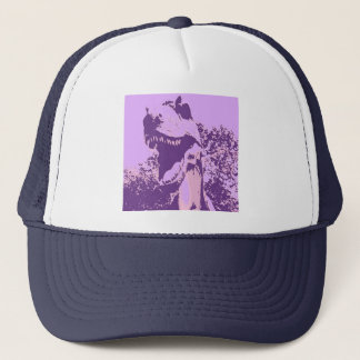 Lila Dinosaur T-Rex Truckerkappe