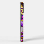 Lila Dinosaurier Art Phone Case (Rückseite / Rechts)