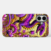 Lila Dinosaurier Art Phone Case (Rückseite (Horizontal))