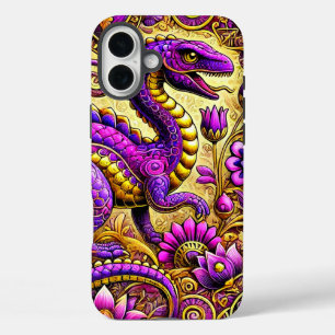 Lila Dinosaurier Art Phone Case