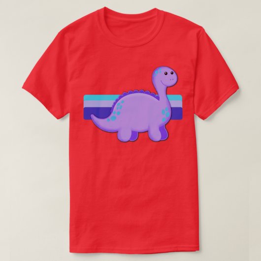 Lila Dinosaurier T-Shirt (Design vorne)