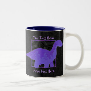 Lila Dinosaurier-Tasse Zweifarbige Tasse