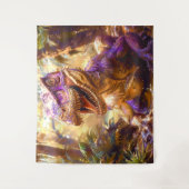 Lila Dinosaurier Wandteppich (Vorderseite)