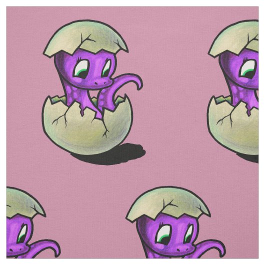 Lila DinosaurierHatchling Stoff (Muster)