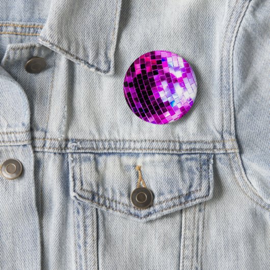 Lila Disco-Ball Button (Beispiel)