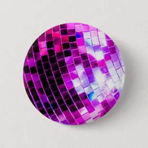 Lila Disco-Ball Button