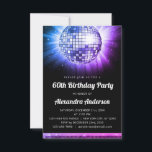 Lila Disco-Ball der 70er Jahre der 60er Geburtstag Einladung<br><div class="desc">Machen Sie sich bereit zu Groove und feiern Sie stilvoll mit unserer Lila 60. Geburtstagsparty Einladung! Diese Einladung ist die perfekte Wahl für eine moderne und lebendige 60. Geburtstagsfeier, vor allem wenn Sie ein Disco-Party zum Thema Ball planen, um die Magie des "70er" zu erleben. Das auffallende rosa und lila...</div>