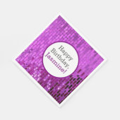 Lila Disco Ball Tiles Party Serviette (Ecke)