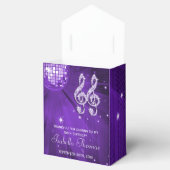 Lila Disco-Ball und Sparkone-Heels Gefallen-Box Geschenkschachtel (Geöffnet)