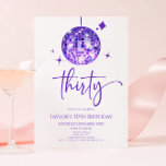 Lila Diskothek Ball 30. Geburtstag Party Einladung<br><div class="desc">Dies ist eine Lila Disco Ball 30. Geburtstag Party Einladung!</div>