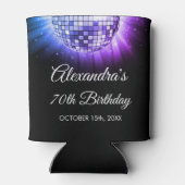 Lila Diskothek-Ball der 70er Jahre Dosenkühler (Rückseite)