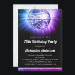 Lila Diskothek-Ball der 70er Jahre Einladung<br><div class="desc">Mit unserem Lila 70. Geburtstagsparty 70's Disco Ball lädt die Diskothek zum Verweilen ein. Diese lebendige und nostalgische Einladung ist der ideale Weg, um die Stimmung für Ihre Meilensteinfeier Set. In einem strahlenden Schatten von lila, diese Einladung erfasst die Energie und Spaß des "70ers. Die Diskokuballgrafik bringt Sie zurück zu...</div>