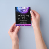 Lila Diskothek-Ball der 70er Jahre Flyer (Gruppe)