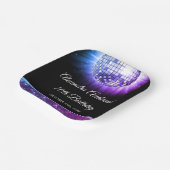 Lila Diskothek-Ball der 70er Jahre Pappteller (Gewinkelt)