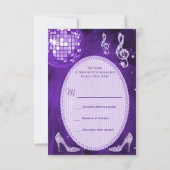 Lila Diskothek Ball Heels UAWG RSVP Karte (Rückseite)