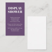 Lila | Display Showcard Begleitkarte (Vorne/Hinten)