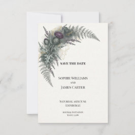 Lila Distel Heather Hochzeit Termin vormerken Save The Date